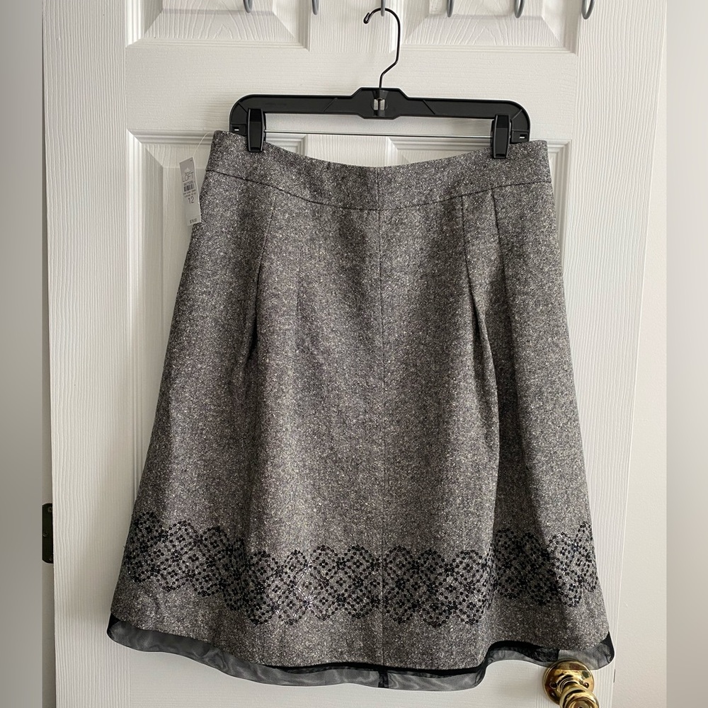 LOFT (Ann Taylor) wool and silk A-line skirt NWT